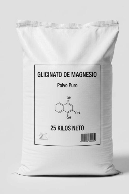 Glicinato de Magnesio Puro en Polvo (25 kg)- Alta Absorción y Tolerancia
