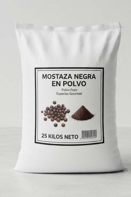 Mostaza Negra Pura en Polvo (25 kg) 